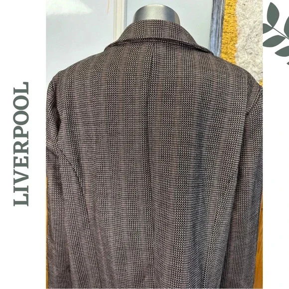 Liverpool LM1210CA71 Boyfriend Blazer with Princess Dart Brown  Size Extra Large - Picture 9 of 11